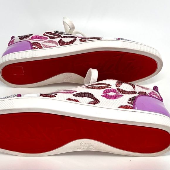 Christian Louboutin Gondolastrass Crystal Sneakers! 🫦 ❤️ Too Cute and Sparkling! - Picture 8 of 13